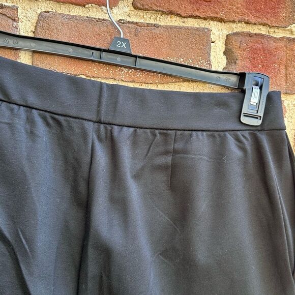 Eileen Fisher $198 Washable Flex Ponte Pintuck Pants black PET large NEW - Picture 7 of 8